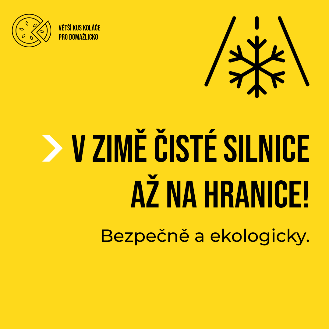 V zimě čisté silnice až na hranice. Bezpečně a ekologicky.